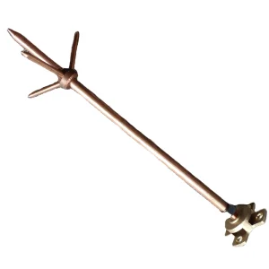 Various Size of Pure Copper Lightning Rod Lightning Arrester Lightning Protection Brass Air Terminal Rod