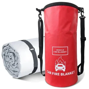 Vehicle Fire Blanket Emergency Survival Safety Fiberglass Red Car Blanket