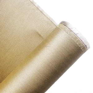 Vermiculite Coated Silica Fabric Heat Resistant High Silica Glass Fiber Cloth Roll for Welding Slag Protection