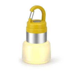 WC-102 Rechargeable LED Camping Lantern RGB Multi Color Hanging Tent Light with Carabiner Removable Shade for Camping Car