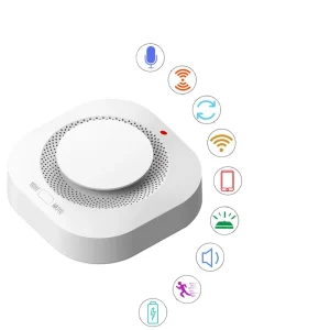 WIFI Smart Life Tuya Smart ABS Smoke Sensor Detector PG S11 with 20 30m Detection Range and App Alarm for Home Security
