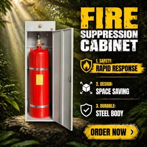WK GQQ120/2.5-WK Steel Cabinet Type FM-200 Fire Extinguishing Machine 120L Capacity Class A/B/C/E for Server Rooms Data Centers