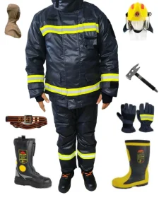 WOFULIN Flame Retardant Aramid Full Body Emergency Rescue Firefighter Suit Fire Fighting Fireman Uniform ATPV 25-40cal/cm 4