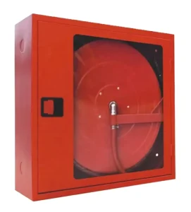 Wall Hanging Hose Reel with Combination Safety Box Low Carbon Steel Red Firefighting Equipment Accessory