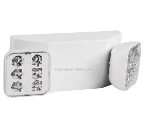 Wall Mounted Adjustable Rechargeable LED Twin Spot Emergency Light With 3 Hours Battery Backup Automatic Dual Heads Exit Light