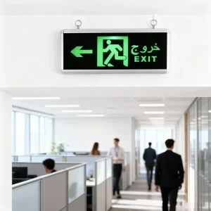 Wall mounted Emergency Evacuation Indicator Light for Export Exit Sign Light for Residential Areas and Office Buildings