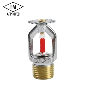 Water Sprinkler Nozzle 12 NPT BSPT Standard Response FM K80 Upright Brass Fire Sprinkler Head DN15 R1 2 for Class B Fires