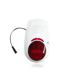 Waterproof 12V Plastic Outdoor Flash Smoke Sensor Probe Siren for Portable Door Alarm System Easy Installed Outdoor Use