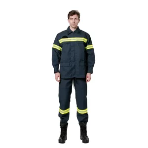 Waterproof Aramid IIIA Fabric Safety Jacket and Pants Firefighting Oil Gas Worker Arc Protection Welding Clothing Fireproof FR