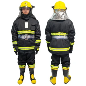 Waterproof Heat Resisting Firefighter Suits Polyester Cotton Fireproof Clothing