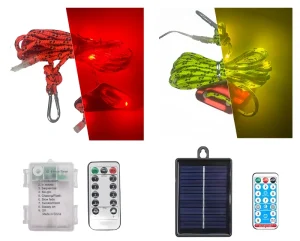 Waterproof Luminous Tent Rope LED Fluorescent Camping Outdoor Light with Solar Power for Hiking Awning Safety Warnings