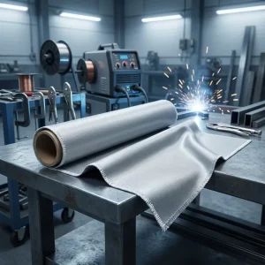 Waterproof Single or Double Sides PU Coated Fiberglass Fabric Cloth for Fire Welding Blanket