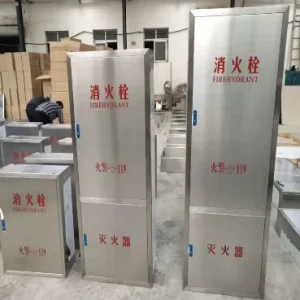 Weatherproof Outdoor Fire Hose Cabinet Galvanized Steel Anti Corrosion Fire Box