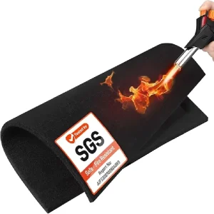Welding Blanket Fireproof Heat Resistant Mat Flame Retardant Carbon Felt Pad Brazing Heat Shield HVAC