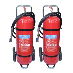 Wheeled Stainless Steel Fire Extinguishing Device ABC Dry Powder Mobile Trolley Fire Extinguisher