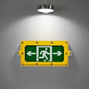 White LED Fire Evacuation Sign IP66 Emergency Explosion Proof Exit Sign Light Li-ion Battery Remote Control 3 Hours Emergency