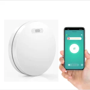 Wifi Smoke Alarm 10-Year Battery Tuya Smart Home Fire Alarm Smoke Detector with Wi-Fi Connect Super Thin Design Alarm