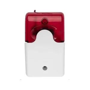 Wired Indoor Siren with Flash Magnetic Sound and Light Alarm Personal Fire Door Magnetic Delay Alert 110dB