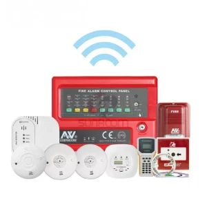 Wireless 4 Zone Conventional Fire Alarm System Control Panel with Wireless Devices