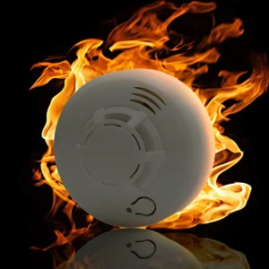 Wireless Ceiling Mounted Photoelectric Sensor Smoke and Fire Detection Alarm with Audible and Visual Alert for House