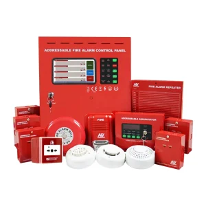 Wireless and 2 Wired Addressable Fire Alarm Control Panel Fire Alarm System Multi language