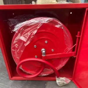 XD High Pressure One Inch Manual Flexible Mild Steel Fire Hose Reel Red Firefighting Equipment Accessory