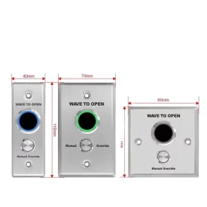 XIMI Access Control Factory Fire Alarm Door Release Touchless Sensor Manual Override Push Exit Button Switch Wave Open No Touch