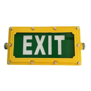 Yellow Color EX Intelligent Fire Evacuation Sign IP65 Explosion Proof Exit Sign Light