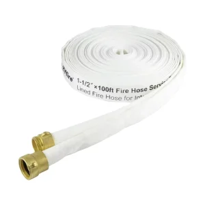 ZYfire UL FM Approved Firefighting Equipment White Tpu Layflat Alu.Coupled Flexible Fire Hose