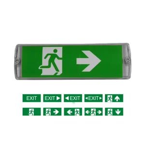customized fire emergency evacuation sign light for africa and southeast asia mall supermarket led three proof emergency indicat